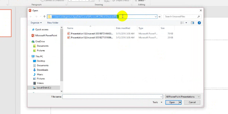 How to Recover Your Unsaved File in PowerPoint 2013