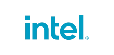 The slide features the Intel logo, consisting of the company name 