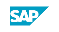 The slide depicts the SAP logo, featuring the letters 