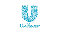 The slide template features the blue Unilever logo, a stylized letter 