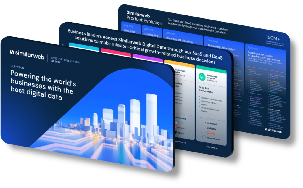 Q1 2024 Similarweb Presentation Design: Key Insights Standout | SlideGenius